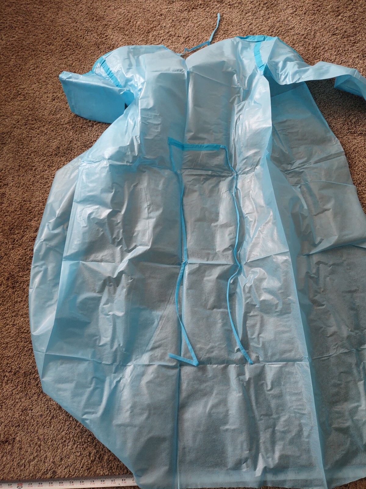 130 Blue Non-Woven Level 3 Isolation Gown Knit Cuff Fluid Resistant 70%PP 30%PE