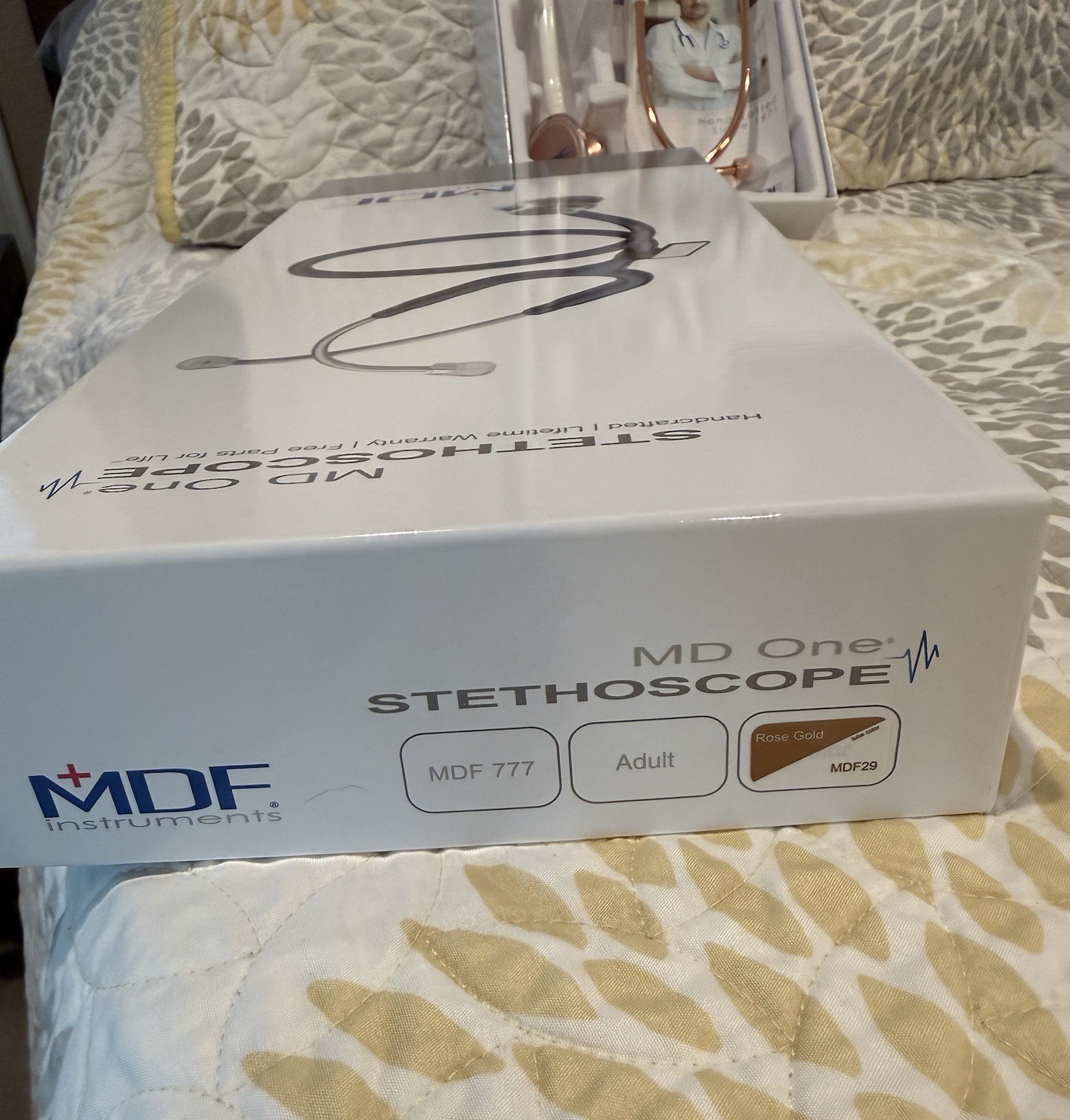 Stethoscope White And Rose Gold Adult Size