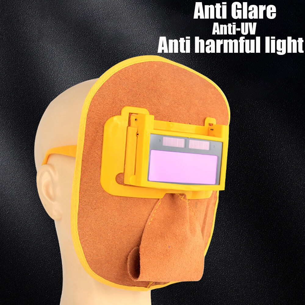 Solar Auto Darkening Filter Lens Welder Leather Hood Welding Helmet Mask NEW