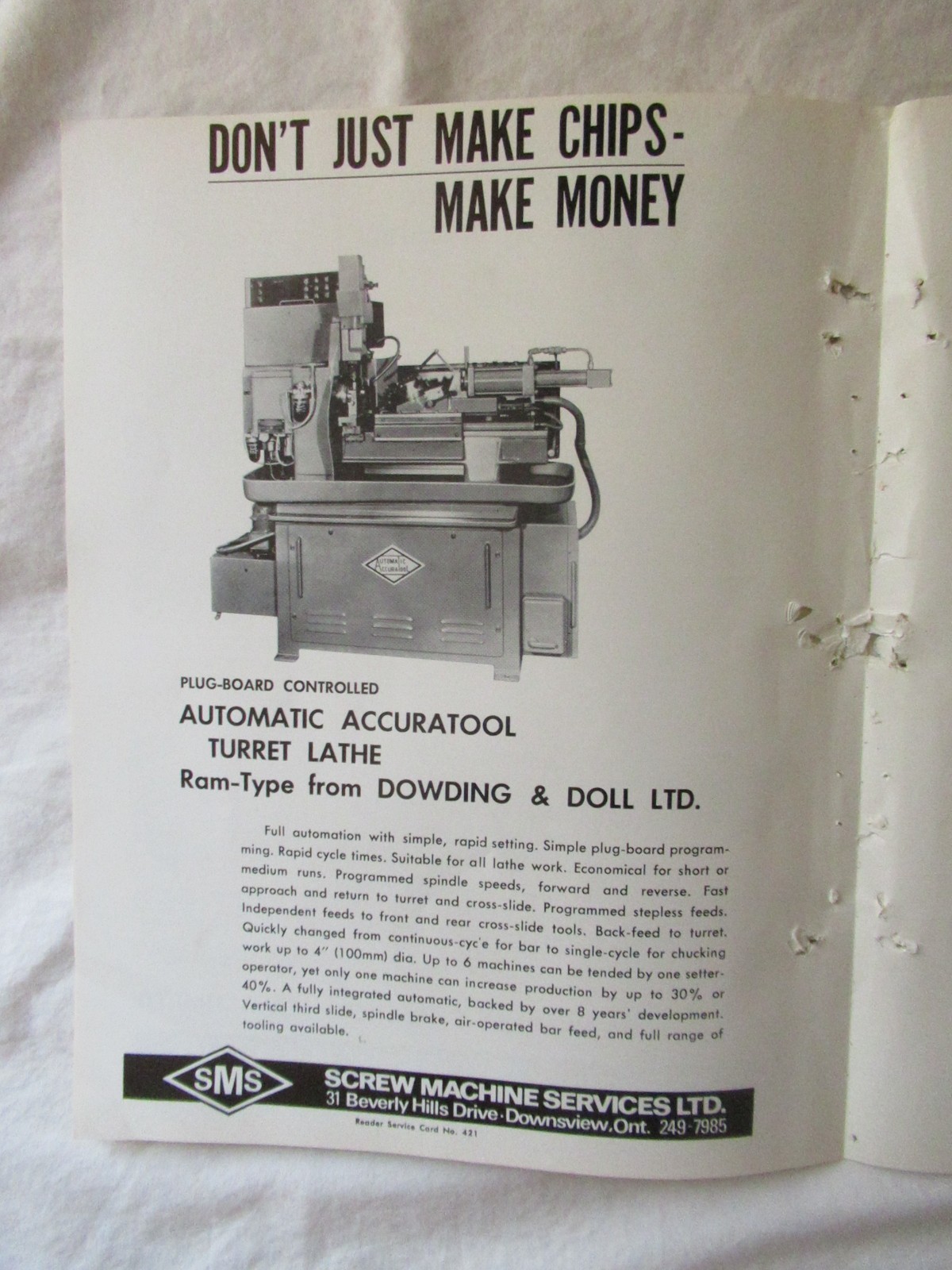 Industrial Machine Tools and Equipment Brochure Lathes Chucks Detroit Tap Tool