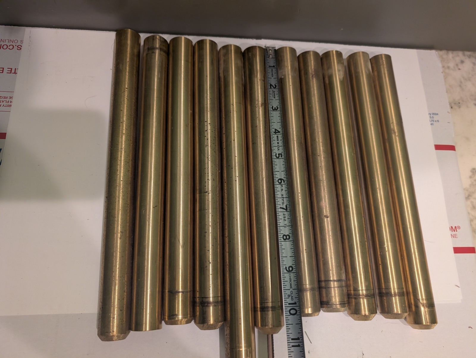Brass Rods 1 Inch x 10″ Inch Brass Solid Round Rod