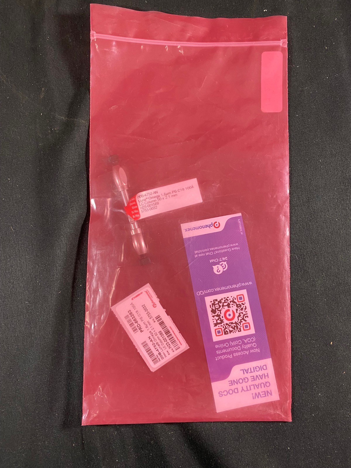 PHENOMENEX Luna Omega 1.6um PS C18 100Å HPLC Column 50 x 2.1mm 00B-4752-AN