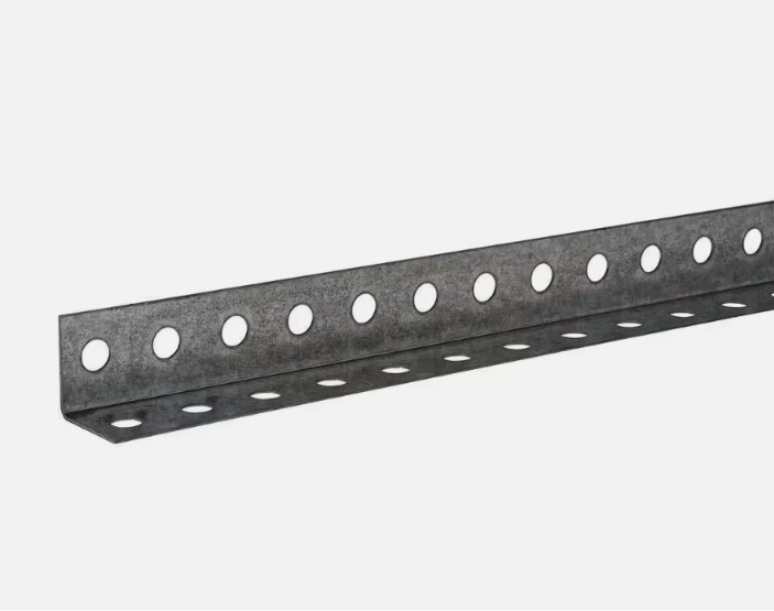 1-1/4 in. x 4 ft.-12 Gauge Thick Zinc Plated Perforated Steel Angle Metal Stock