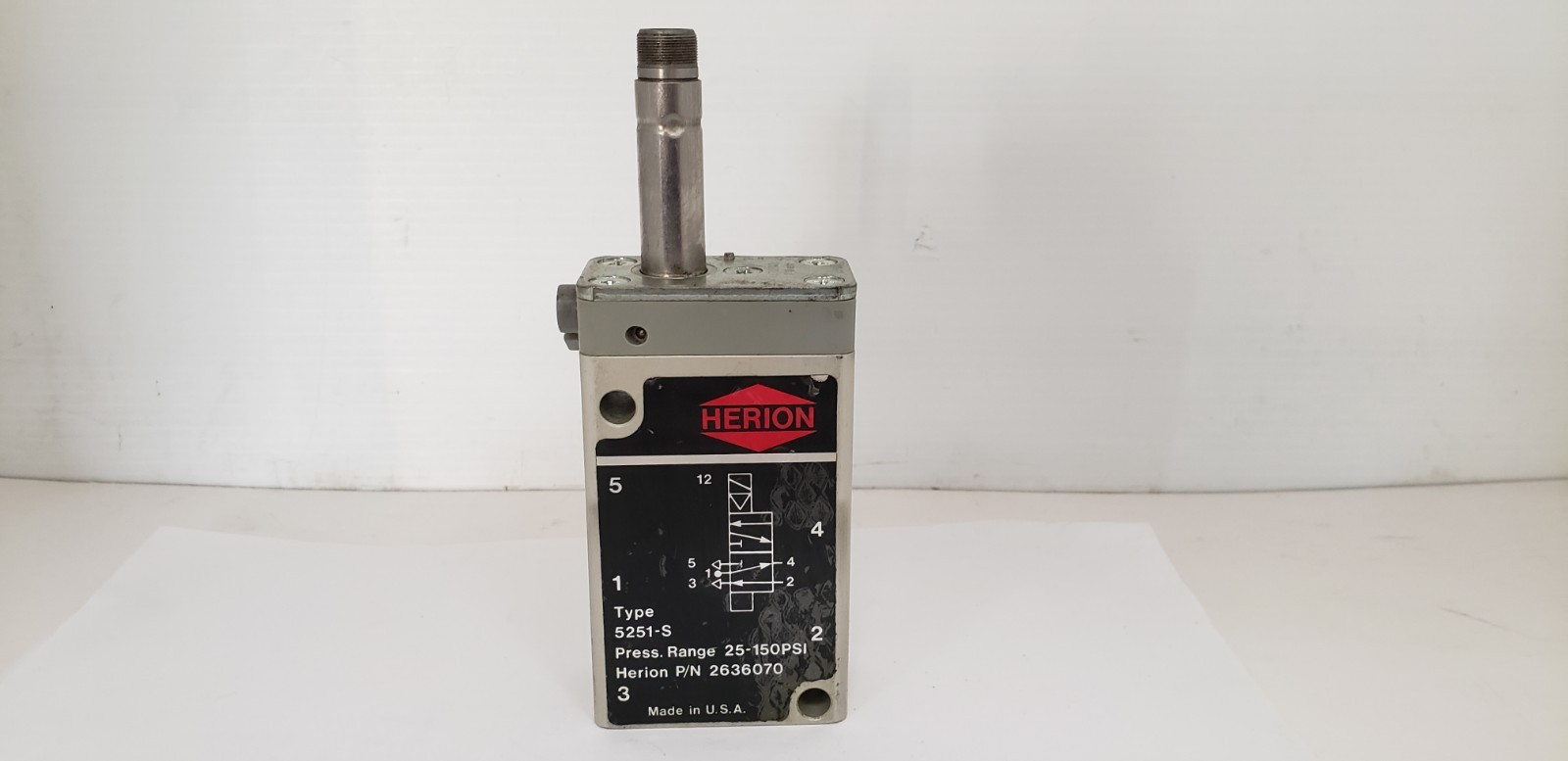 HERION 5251-S SOLENOID VALVE, 2636070, PRESS RANGE 25-150 PSI