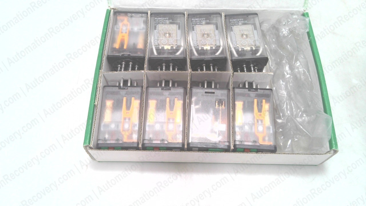SCHNEIDER ELECTRIC RUMC21F7 BOX OF 8 HARMONY UNIVERSAL PLUG-IN RELAY, NE #350512
