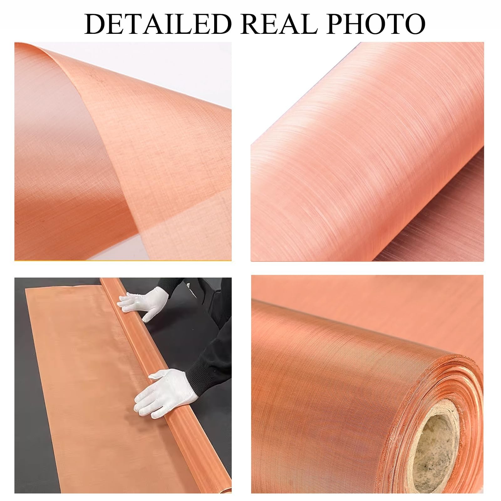 XIFENG Pure Copper Mesh Screen Roll 118»x39» / 3m x 1m 99% Copper Wire Mesh…