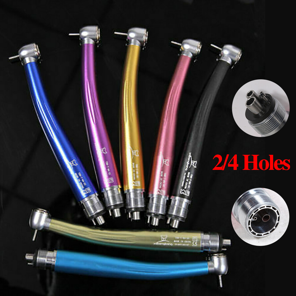 Dental Fast High Speed Handpiece Air Turbine Push Button 2/4Hole NSK Style Color