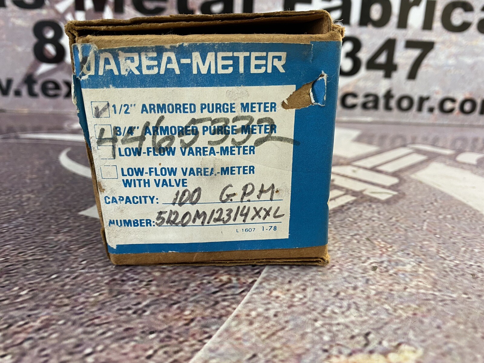 Wallace & Tiernan 5120M12314XXL 1/2” Armored Purge Meter