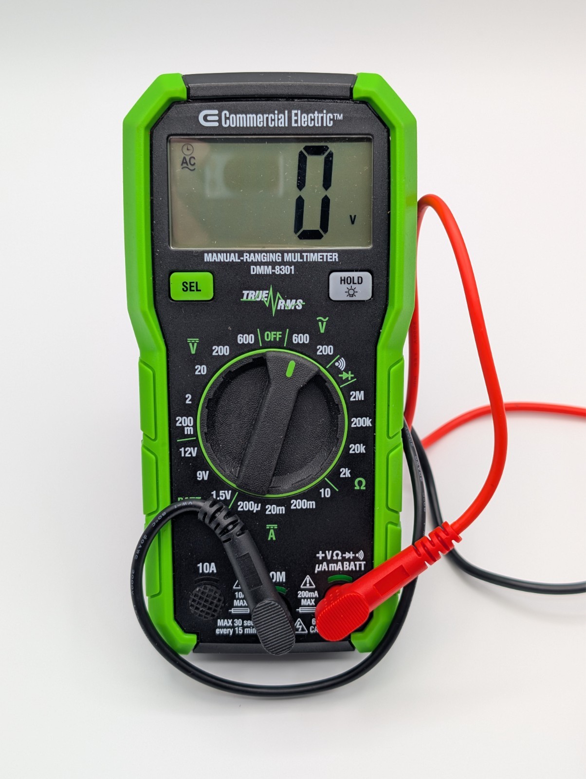 Commercial Electric 600V True RMS Auto Ranging Digital Multimeter W/ Temp