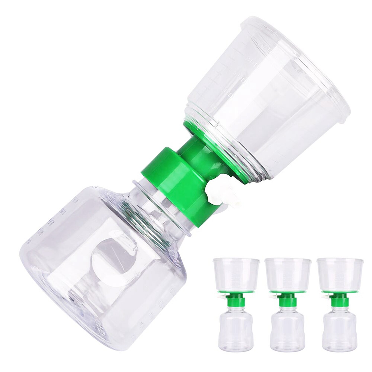 60PK Lab Polystyrene Bottle Top Vacuum Sterile Filter Graduated Clear 0.22um PES