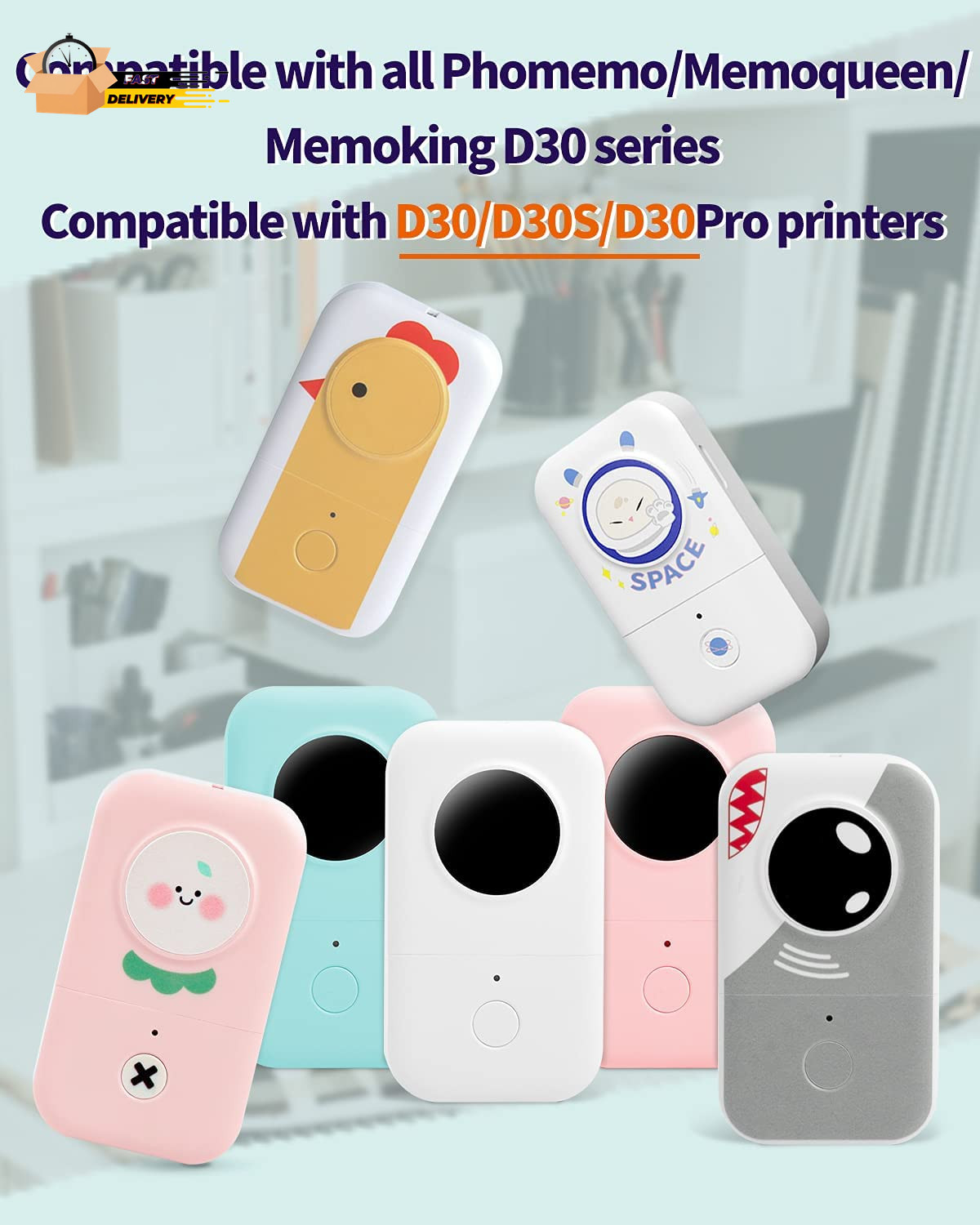 Phomemo D30 Labels 12×40Mm Starry Night Self-Adhesive Thermal D30 Label Maker T