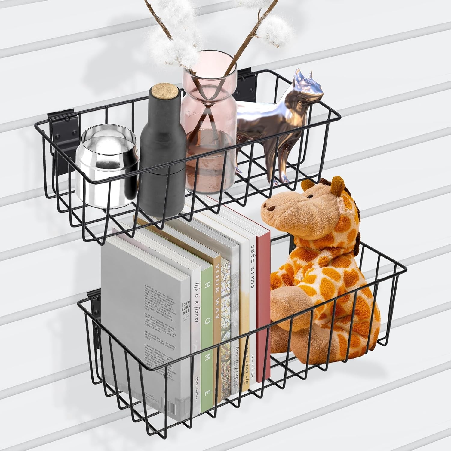 Heavy-Duty Slatwall Baskets & Hooks Slatwall Accessories Standard Slatwall