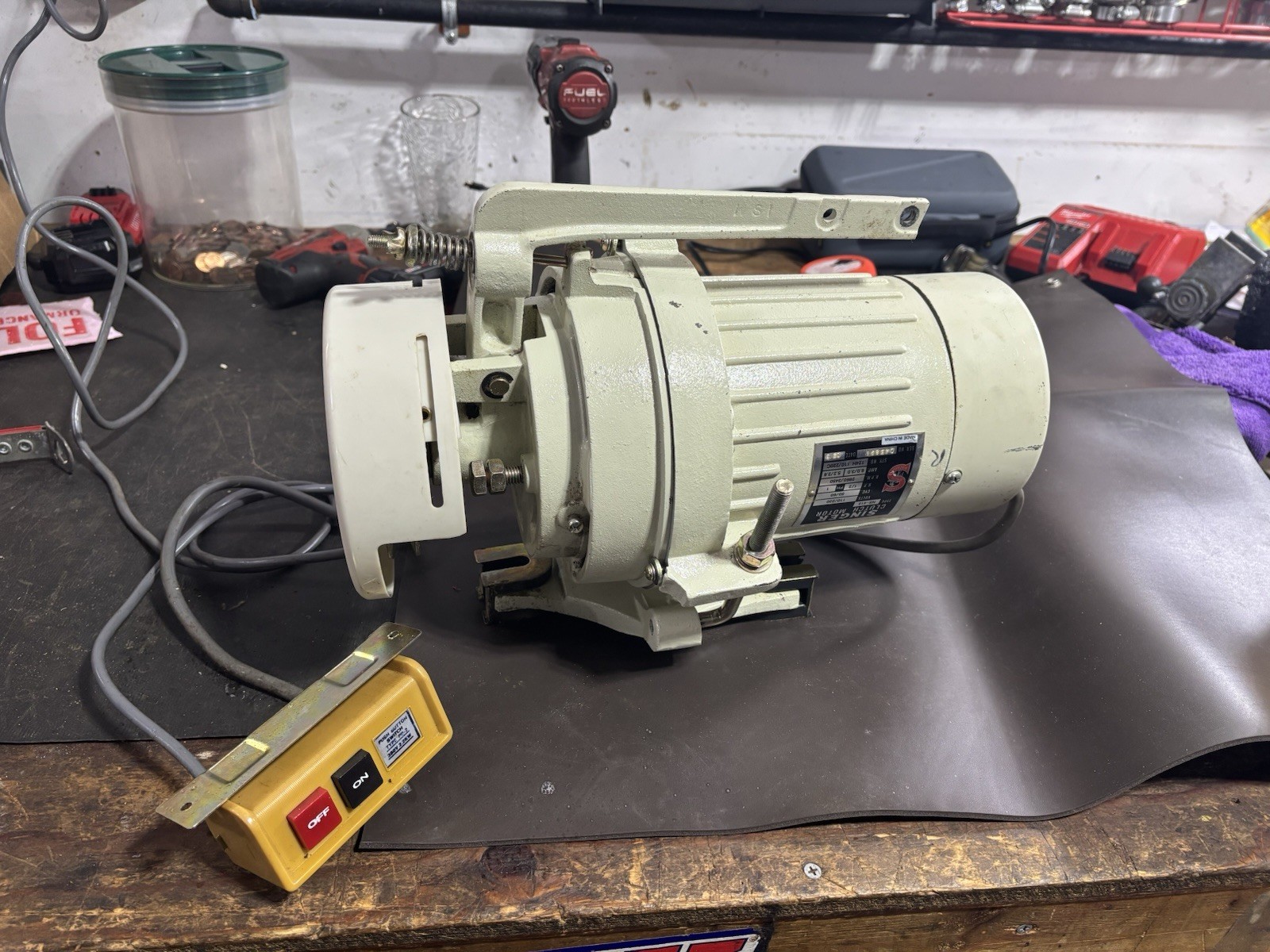 NS-412 singer Sewing clutch motor with switch 60 Amps 1/2 Hp Smooth & Quite