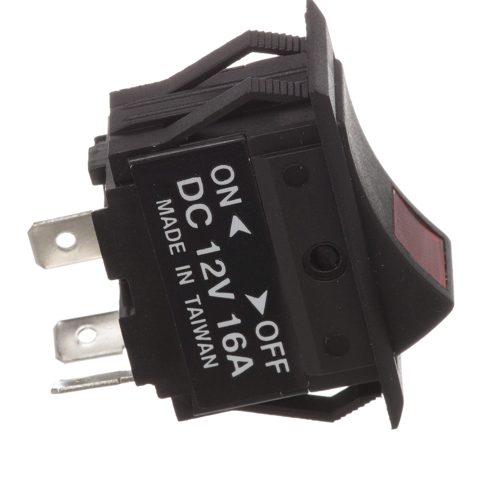 Seachoice Illuminated Rocker Switch, 3 Terminal, On/Off One Size, Black