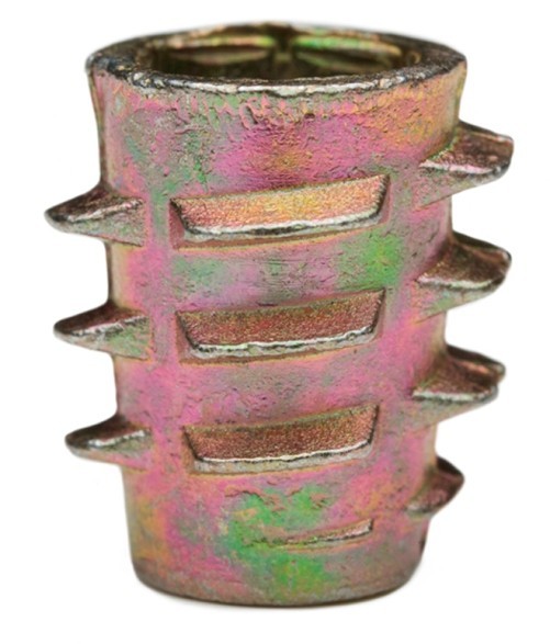 E-Z-LOK 8-32 Die Cast Zinc Alloy Hex-Drive Threaded Insert for Wood 25 Pieces