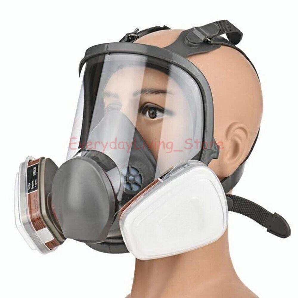 US Full Face Gas Mask Painting Spraying Respirator w/Filters for 6800 Facepiece