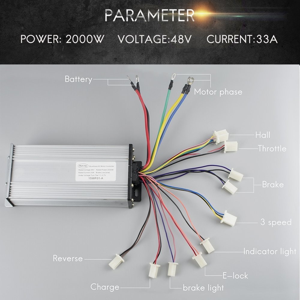 48V 2000W Scooter Motor Controller