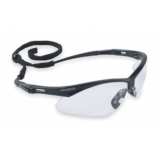Kleenguard 25692 V30 Nemesis Safety Glasses, Anti-Scratch, Wraparound, Black