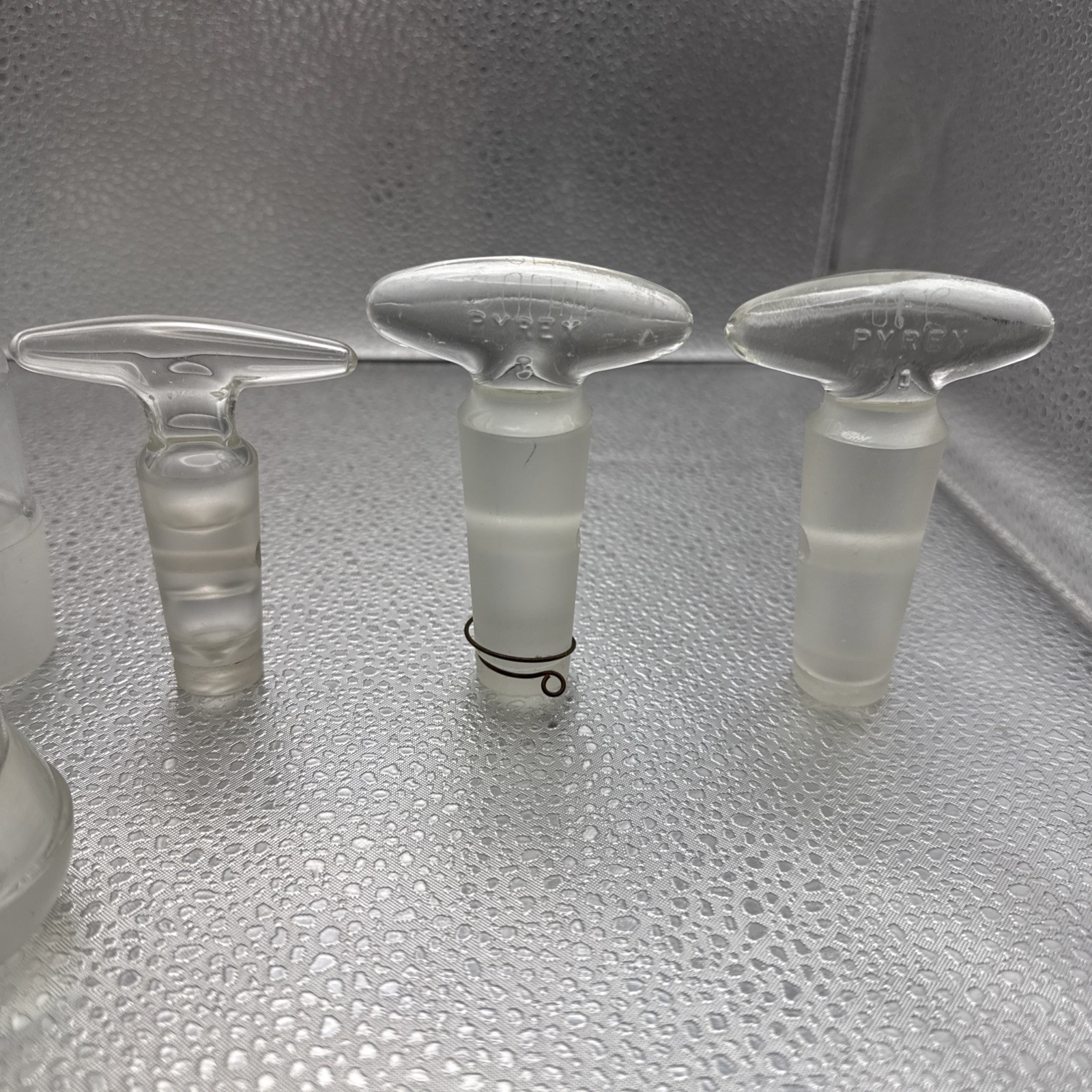 Pyrex Flask Stoppers mixed Lot of 17