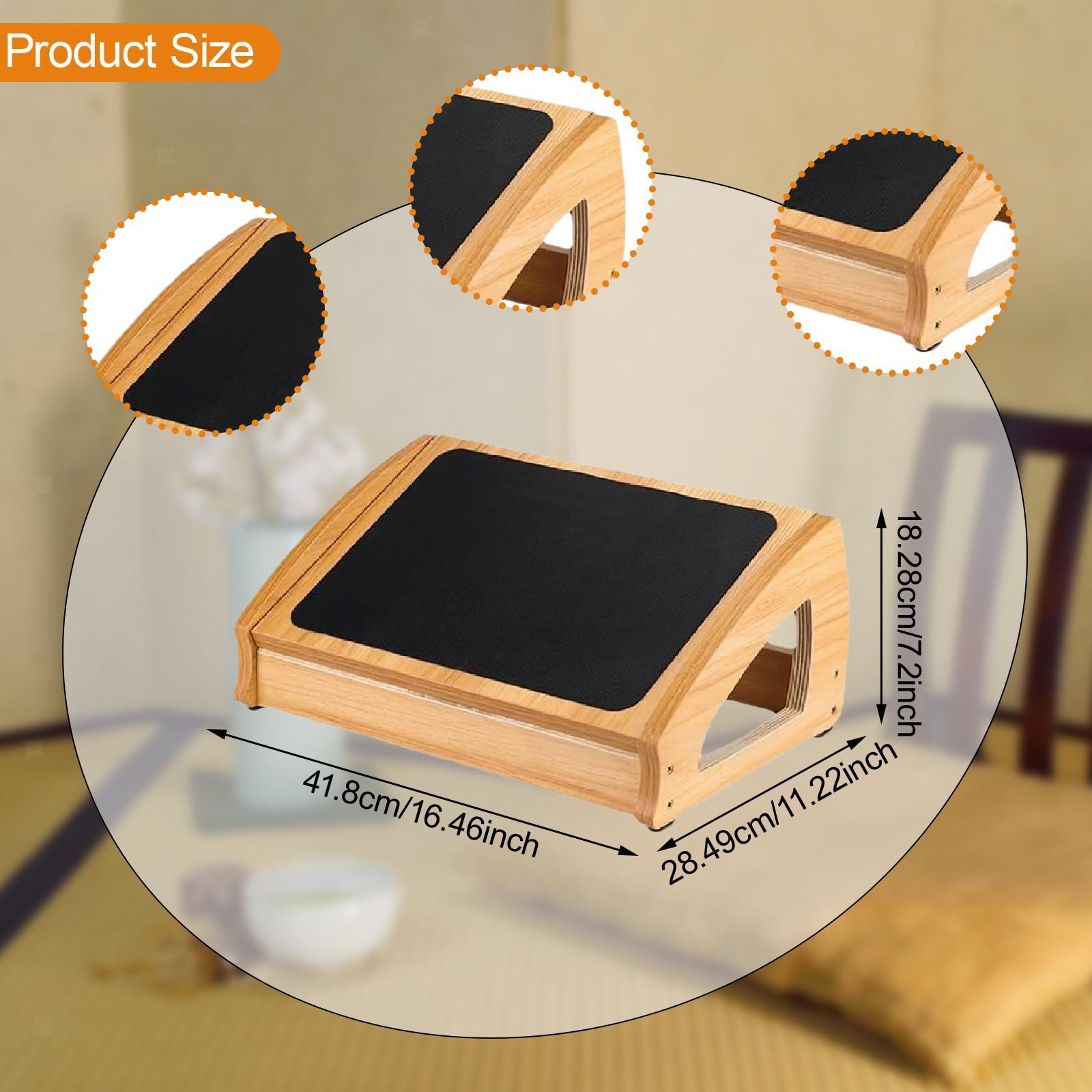 Under Desk Footrest Desk Step Stool Support Modern at Work Compact Adults Foot