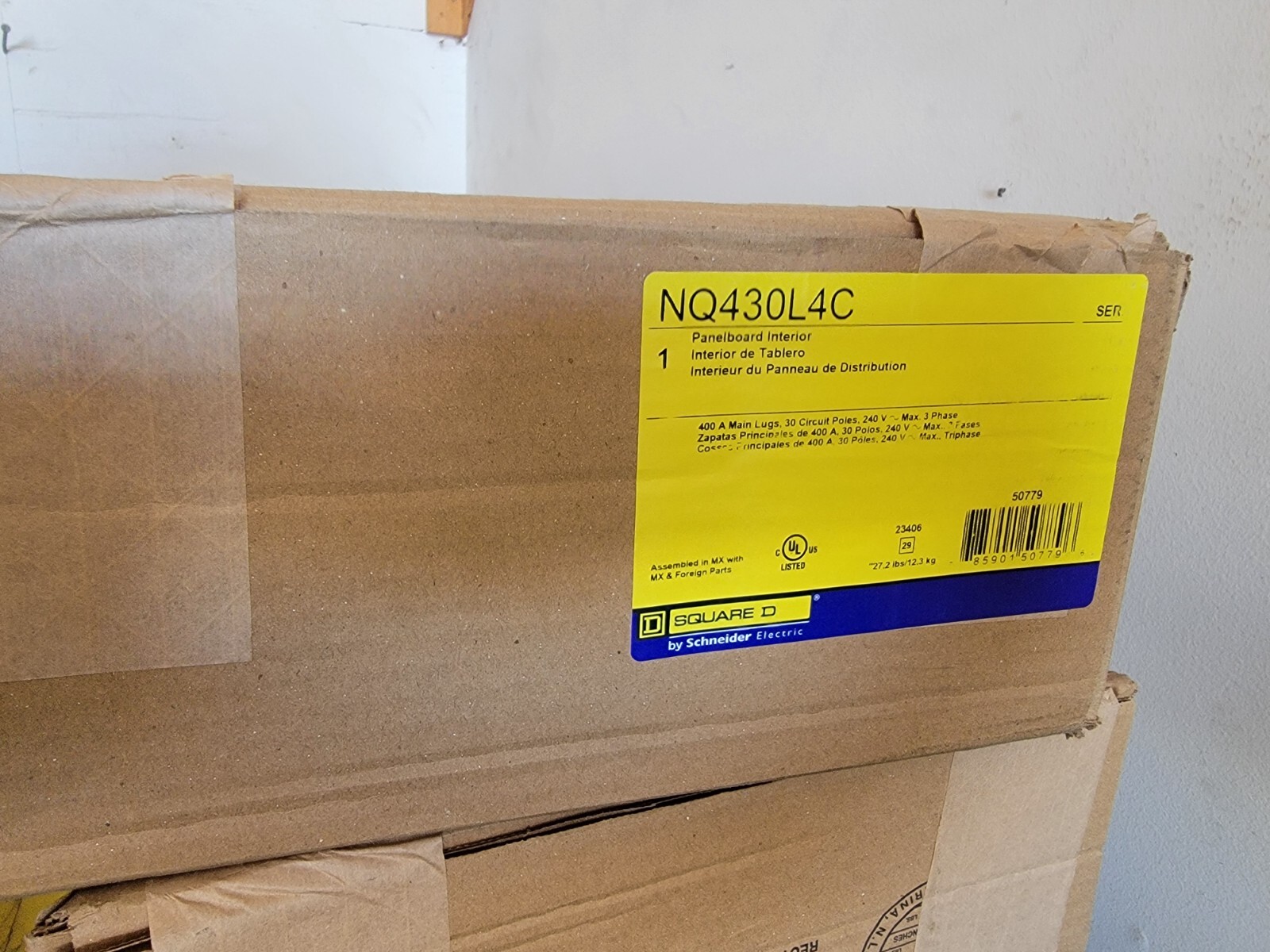 SQUARE D 400A Main Breaker 3R Outdoor Panel 240v 3P MH62WP NQ430L4C 3 PHASE