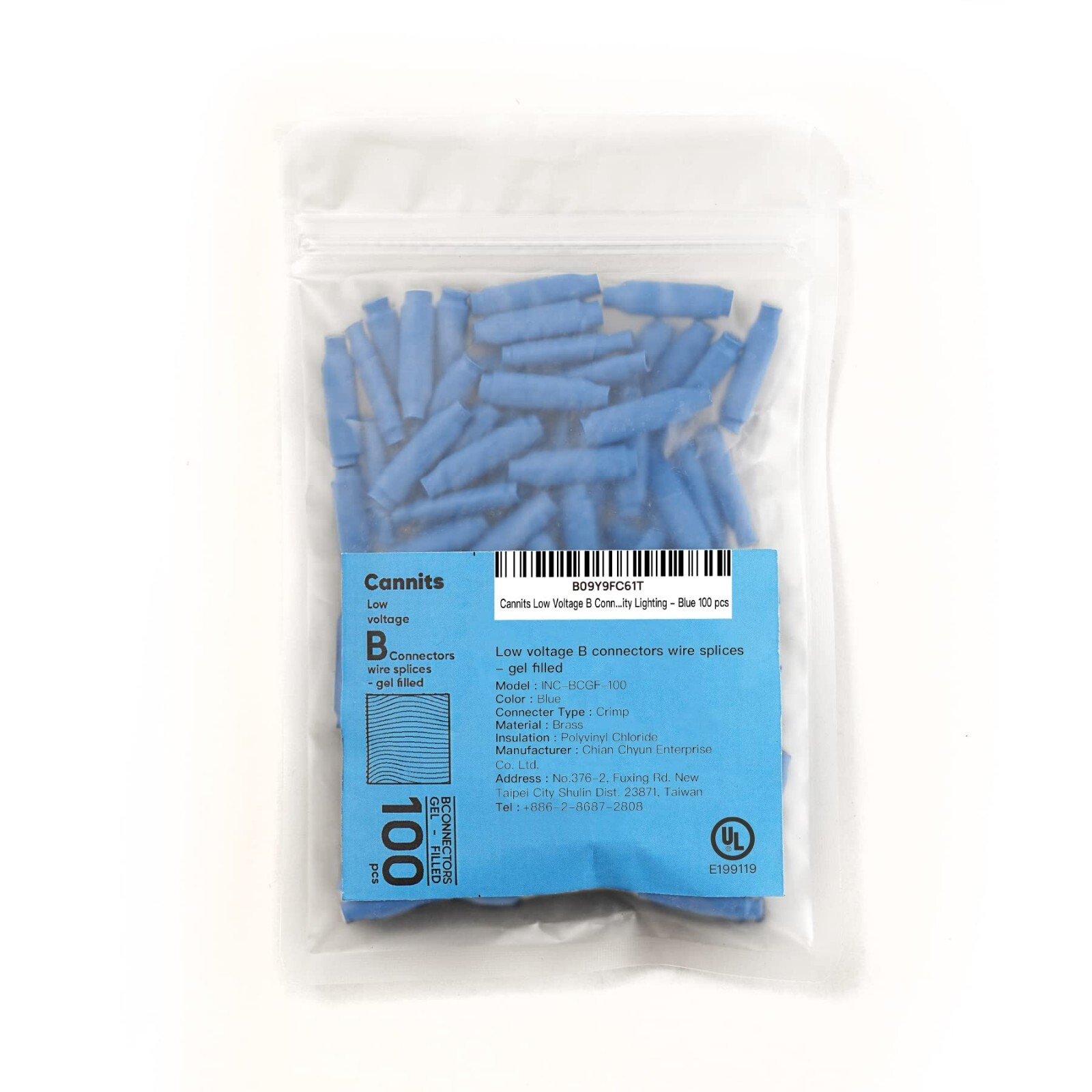300 Pcs B Crimp Splice Connectors 22–26 AWG｜Dry & Gel-Filled｜Indoor/Outdoor