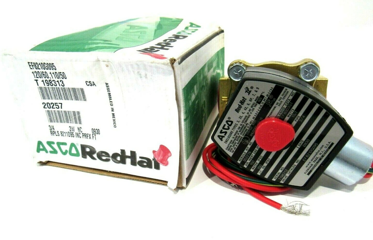 NEW ASCO EF8210G095 SOLENOID VALVE