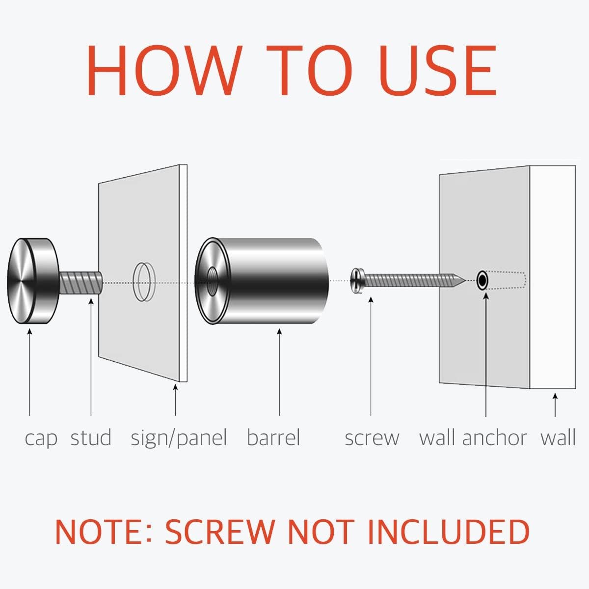 1 x 1 Inch Standoff Screws – Lantee 50 Pcs 25 x 25mm 1″ x / 25 x