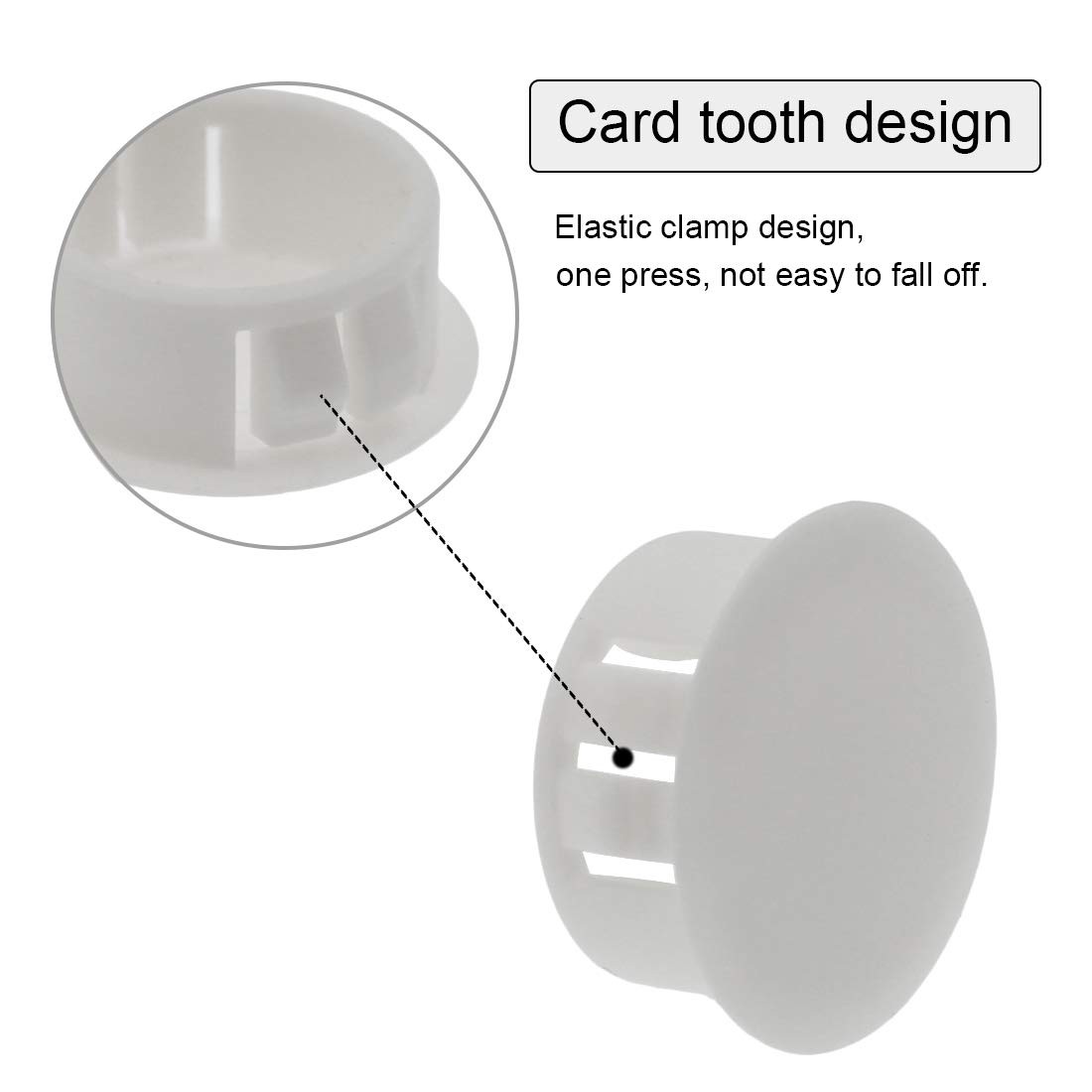 30PCS 13mm (1/2″) White Hole Plugs Plastic Flush Type Hole Plugs Snap in Lock…