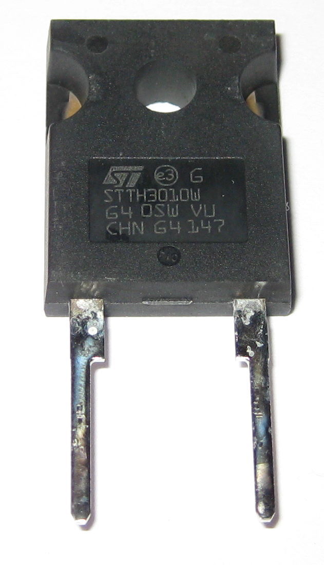 30 Amp – 1000 V Diode – STTH3010W – TO-247 – 1,000 Volt – 30 A – Tj 175C – 42ns