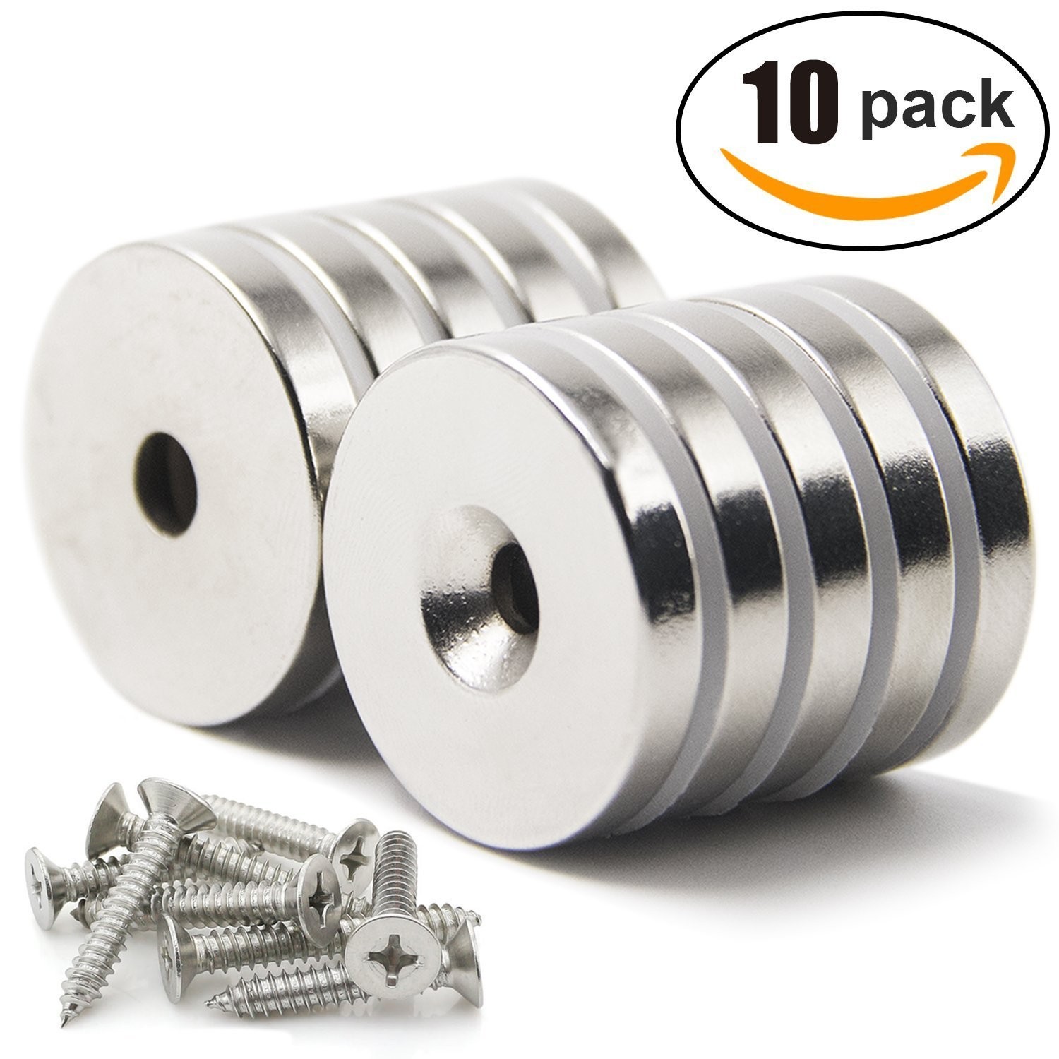 Neodymium Magnets with Hole,30LB Pulling Force Strong Permanent Rare Earth Co…