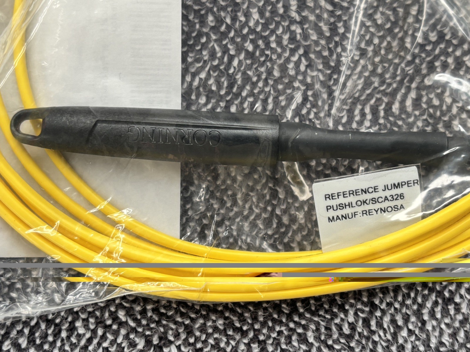 Corning D14401E31AJ003M Fiber Optic FTTx Test Jumper 1F Pushlok to SC/APC 3m