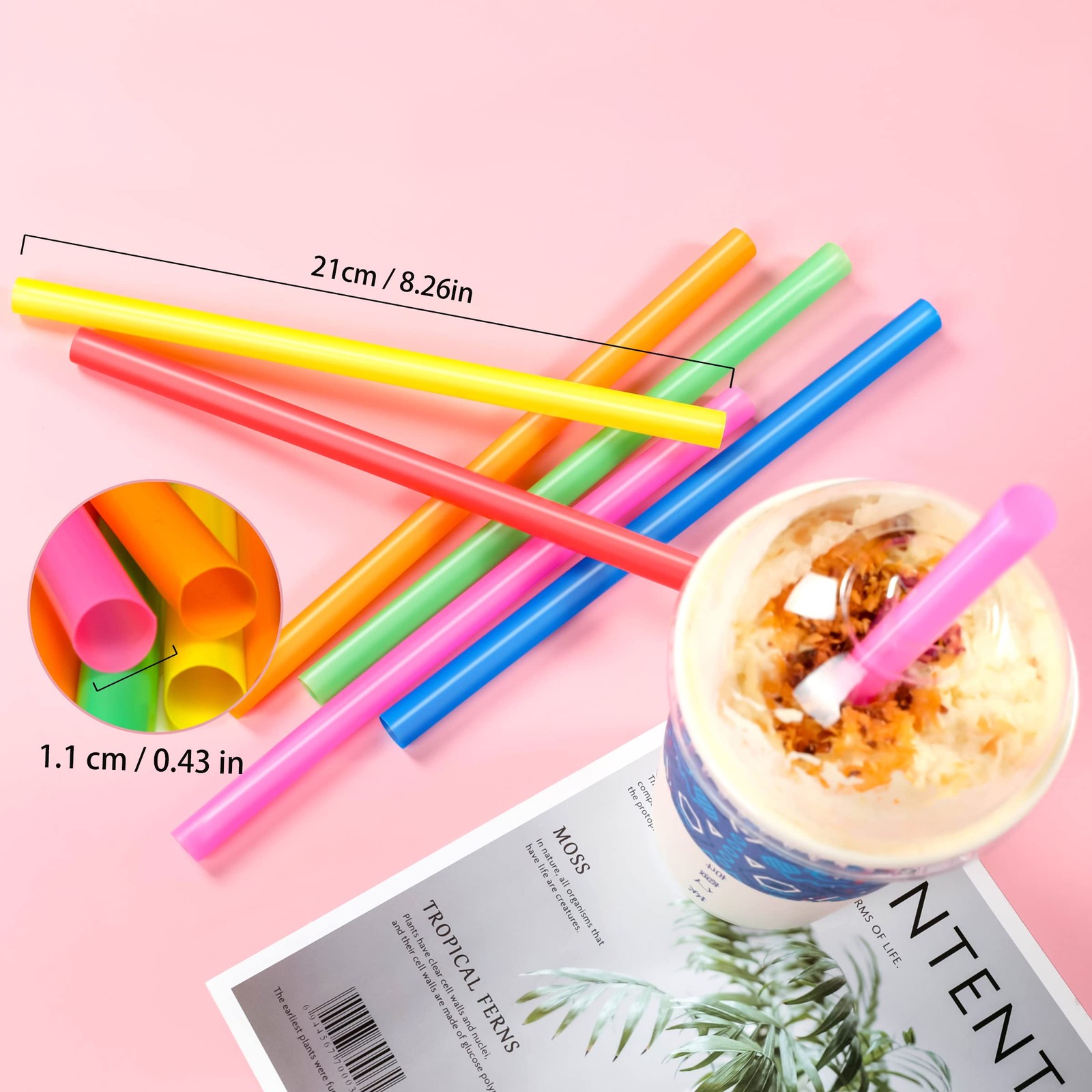 50 Pcs Jumbo Smoothie 50 Count (Pack of 1), Assorted,Color Random