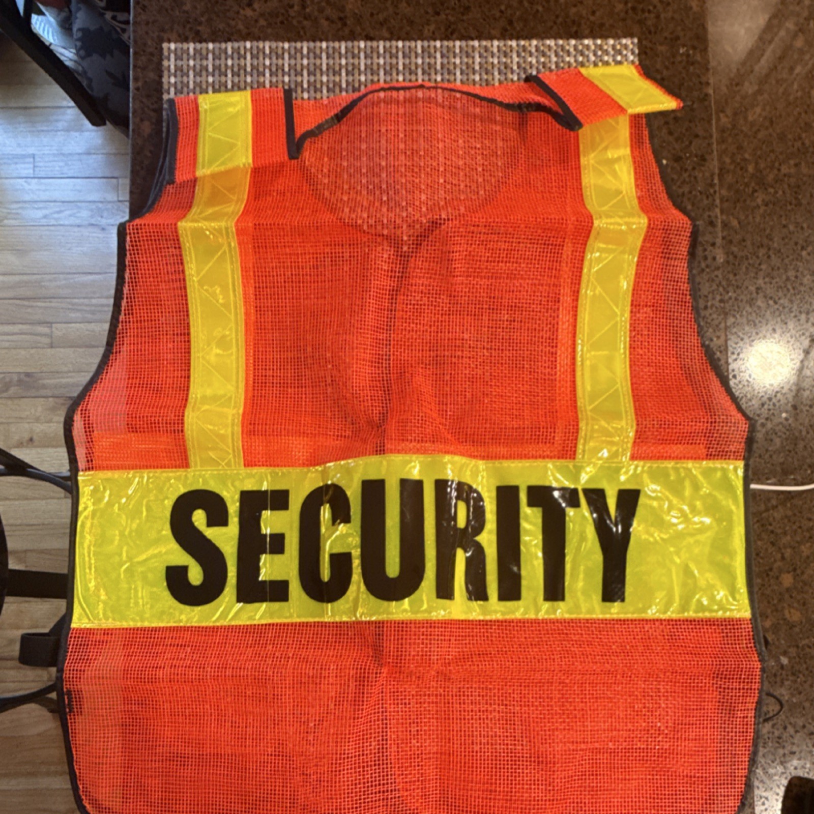 Hi-Visibility Orange Security Safety Vest with Reflective Stripes