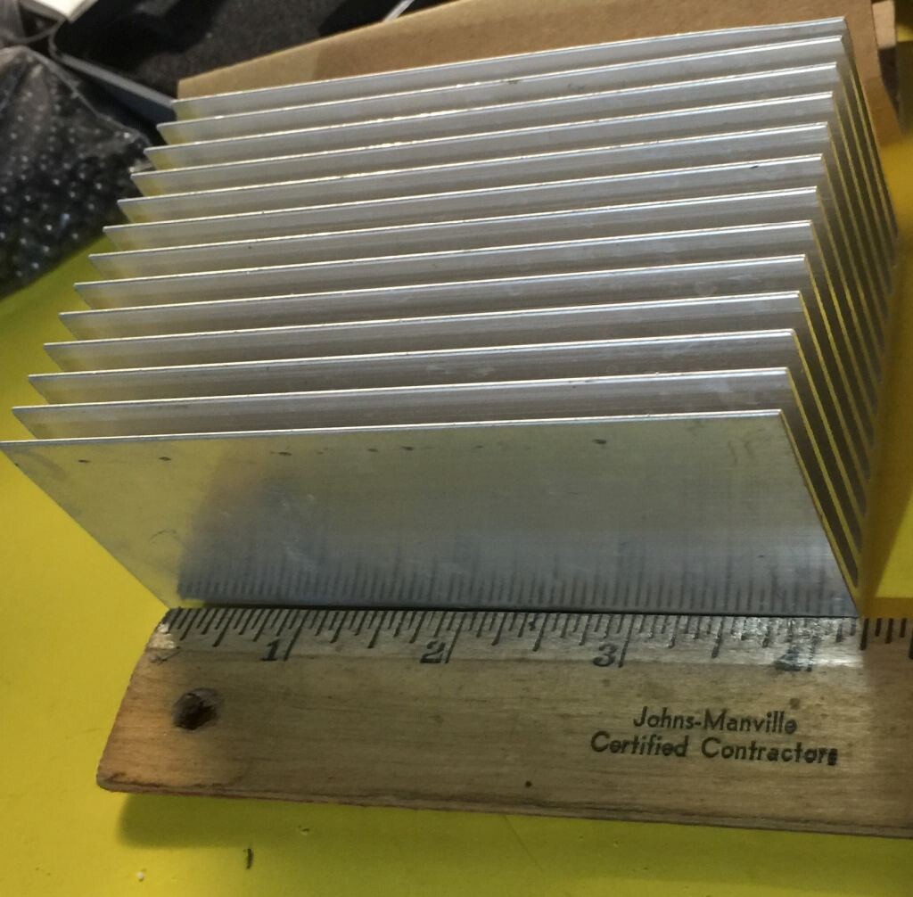 Aluminum Heat Sink 4¼ x 2-5/8 x 1-7/8 inches, 3/4 Lbs *NICE*