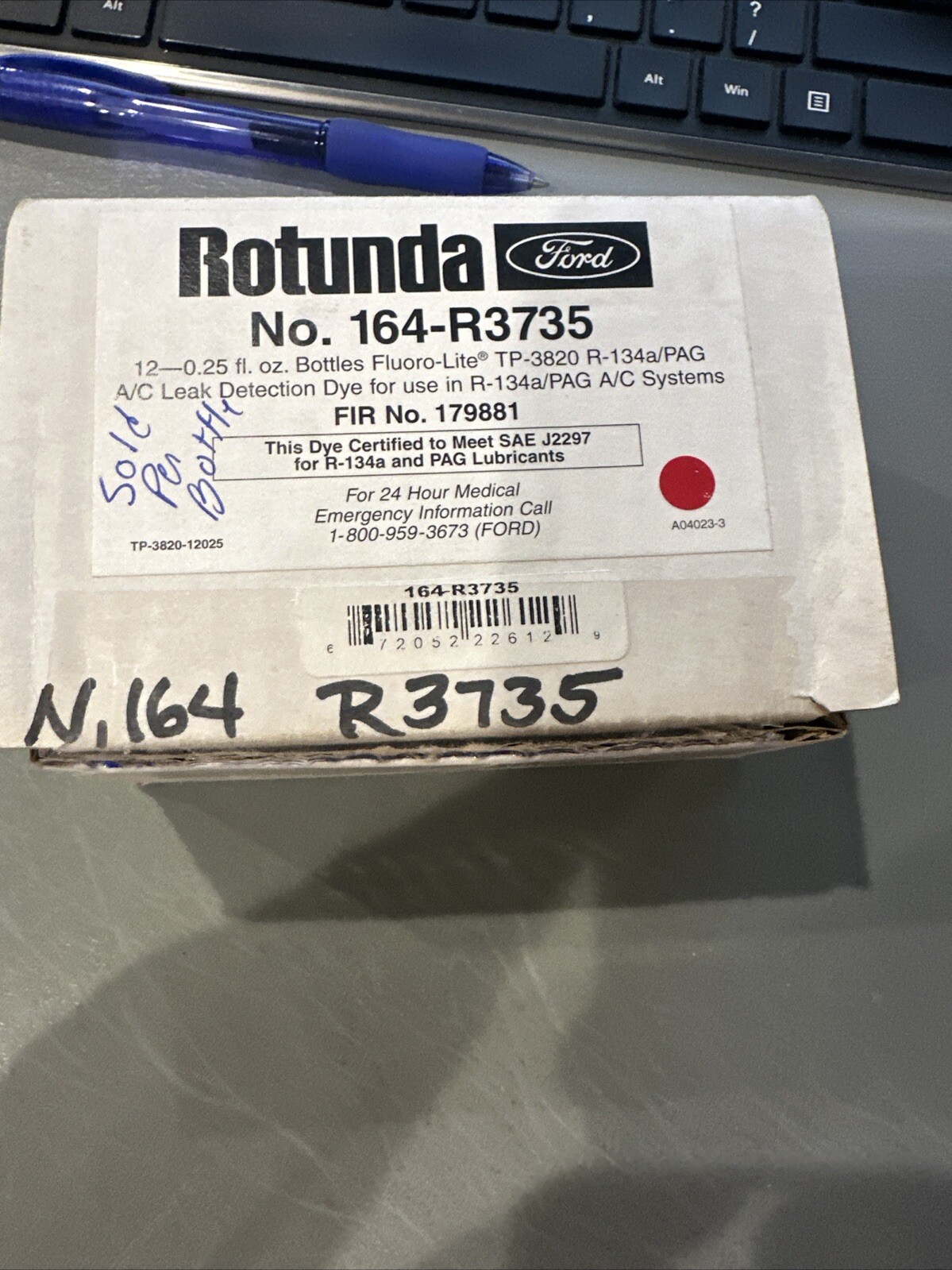 Rotunda 164-r3735 Tp-3820 Leak Dye Sold One Bottle Each