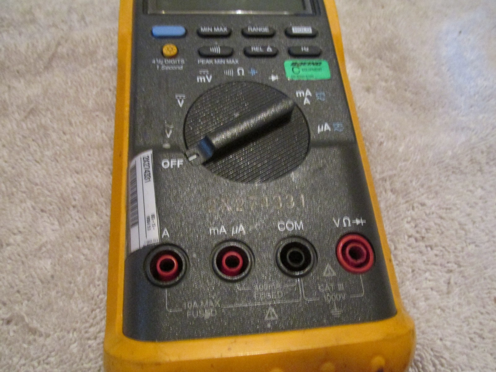 FLUKE 87 III TRUE RMS MULTIMETER W/ CASE BOEING AIRCRAFT FACTORY SURPLUS TOOL