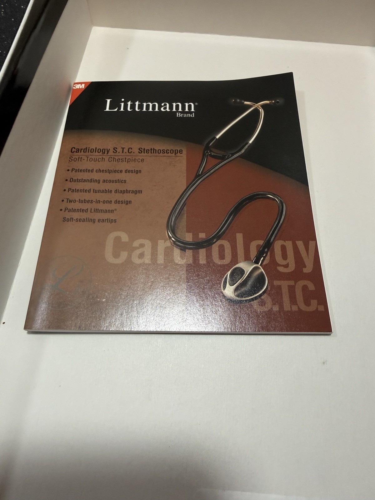 3M Littmann Cardiology S.T.C. Stethoscope Burgundy w/ Box & Extra Eartips