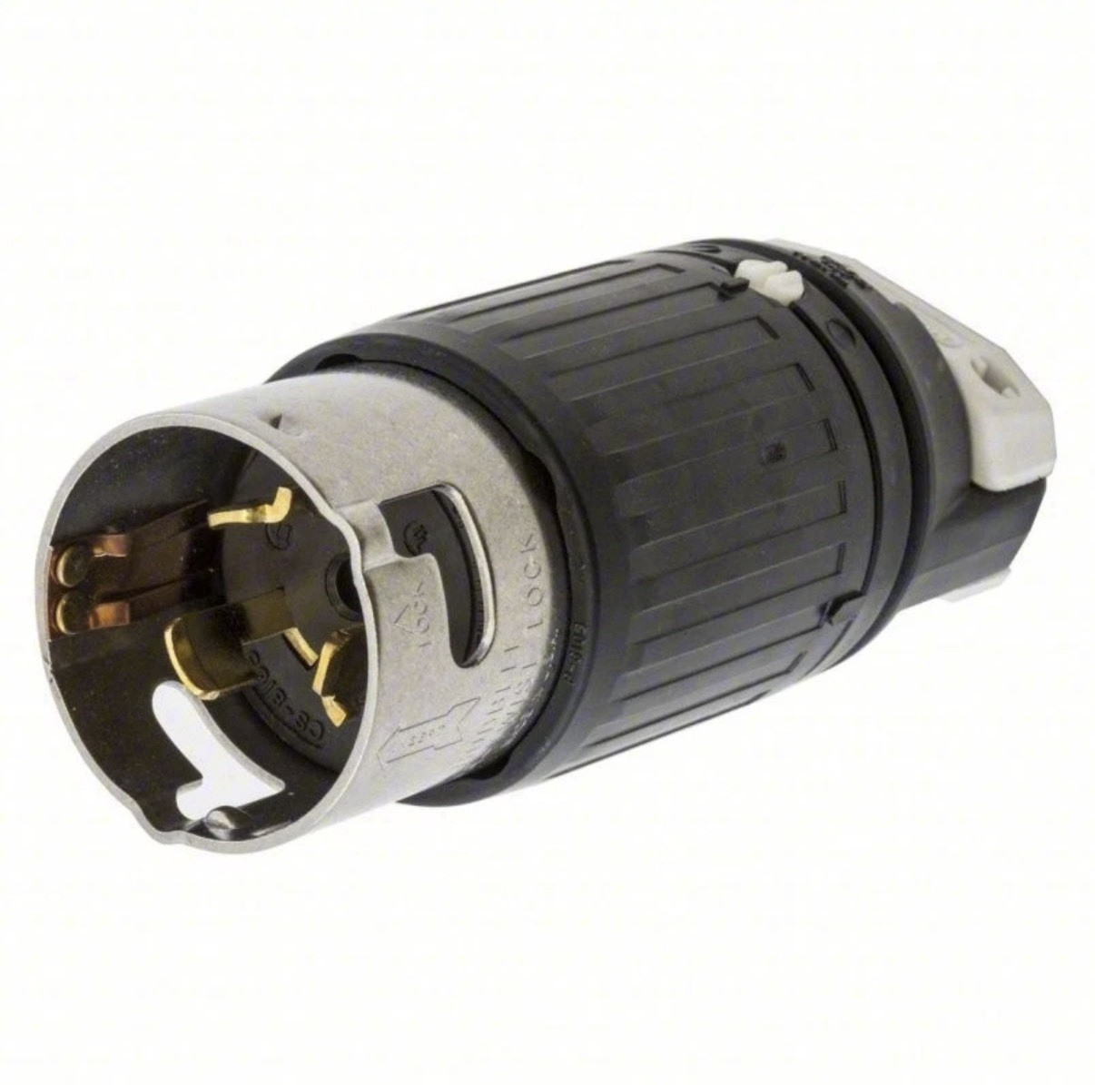 Hubbell CS8165C 50A 3-Phase 480VAC, 3P 4W, Grounding Non-NEMA Male Locking Plug