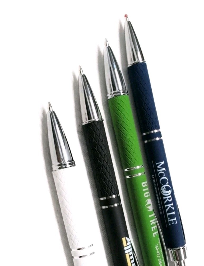 Misprint Metal Cross-Grip Retractable Click Pens: 10 MIXED Colors/Styles Pen Lot