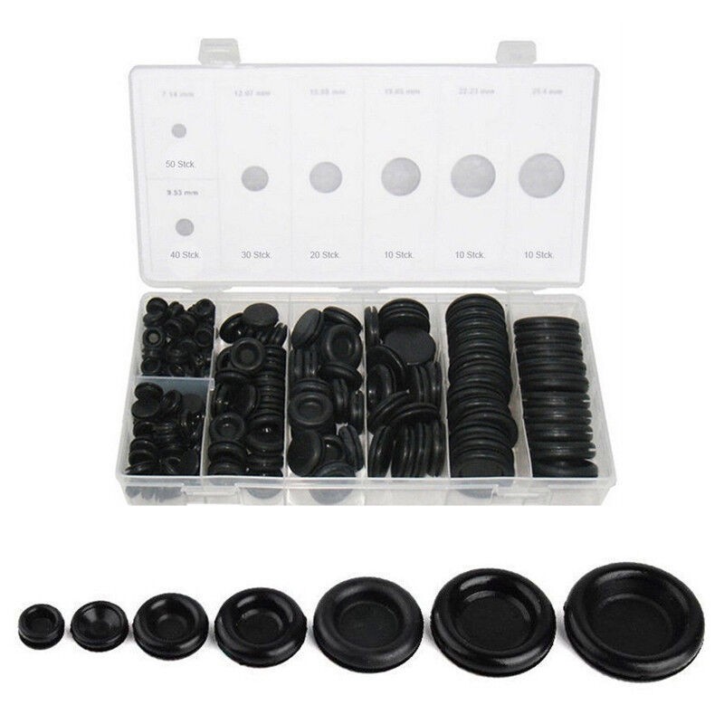 Rubber Grommet Firewall Hole Plug Electrical Wiring Gasket Assortment Kit 170pcs