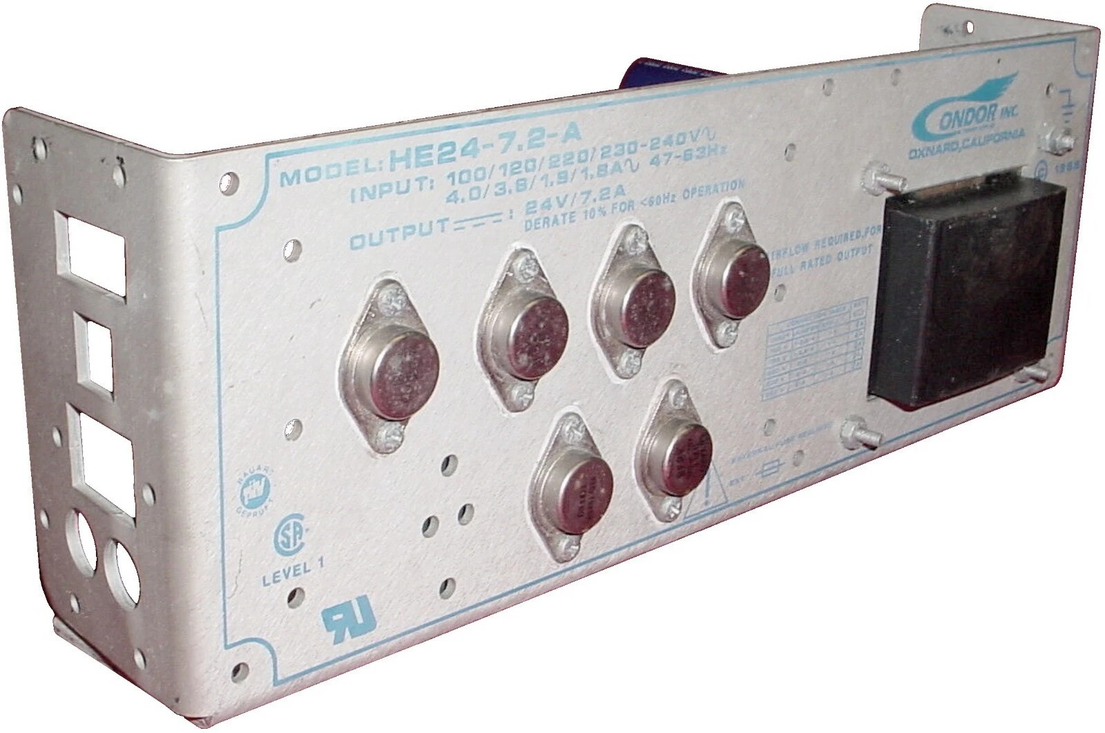 Condor HE24-7.2-A 24vdc 7.2a 173w Linear DC Power Supply