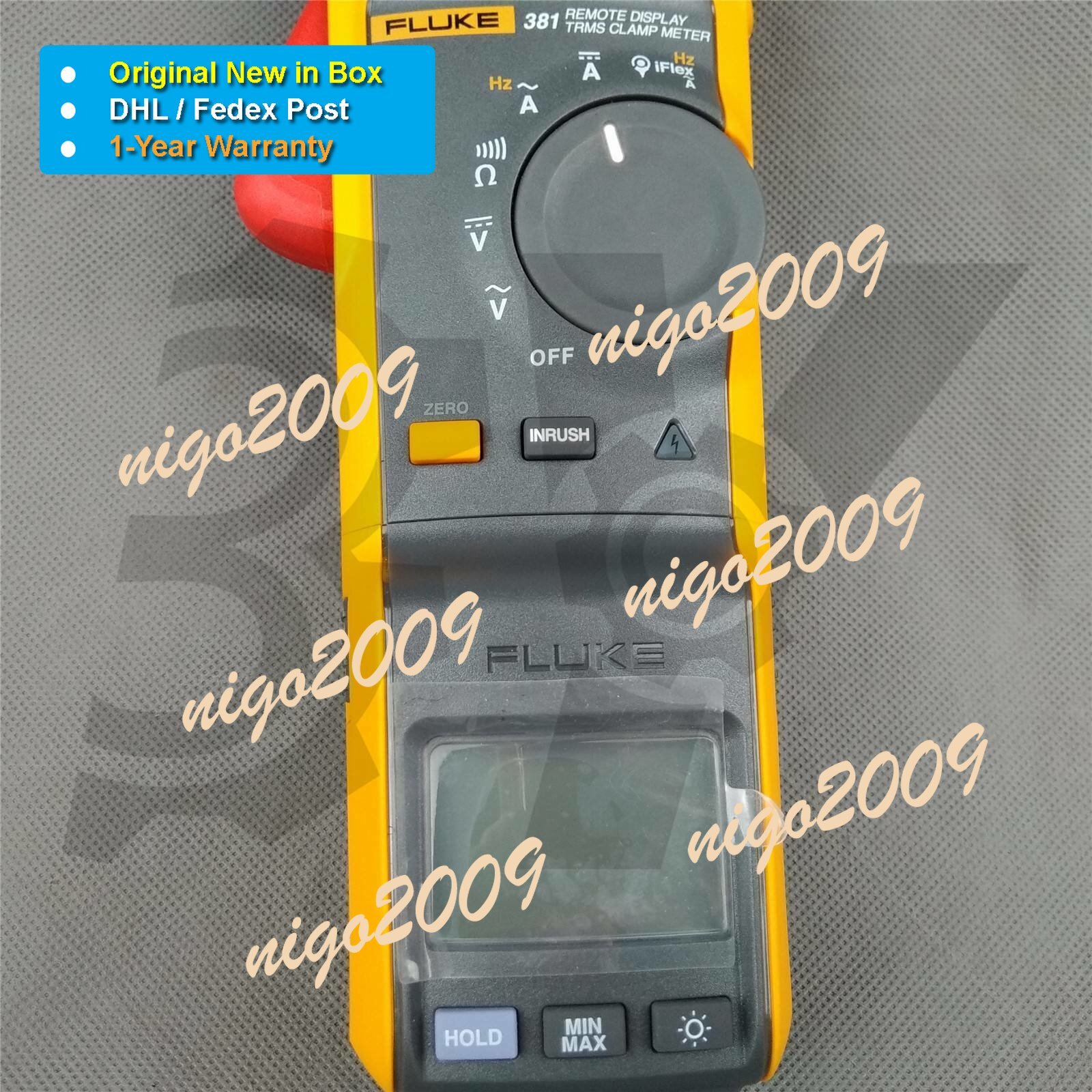 Original New in Box FLUKE 381 Remote Display AC/DC True RMS Clamp Meter DHL Fedx