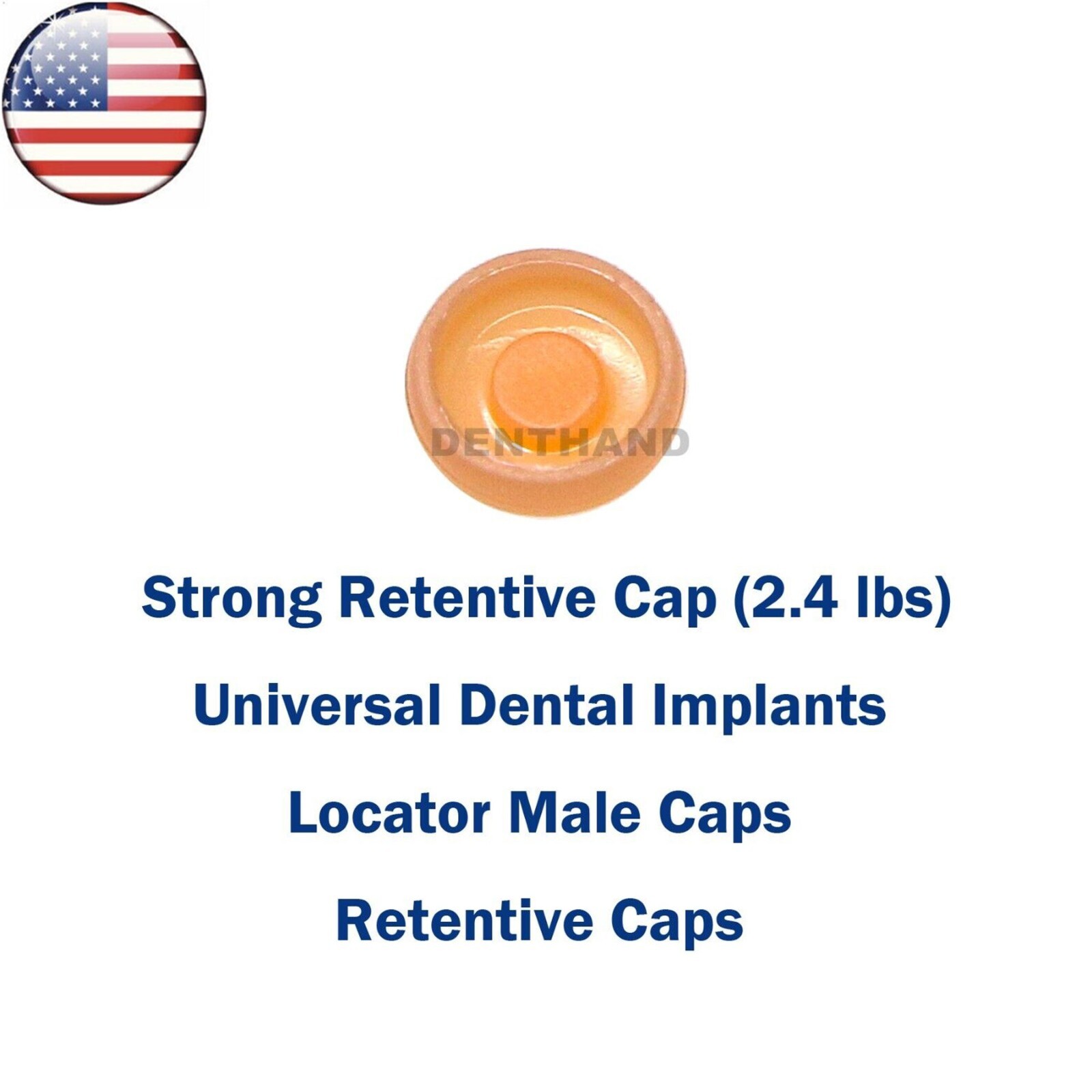 US Universal Dental Overdenture Implant Retention Caps 2.4 lbs Locator Core Tool