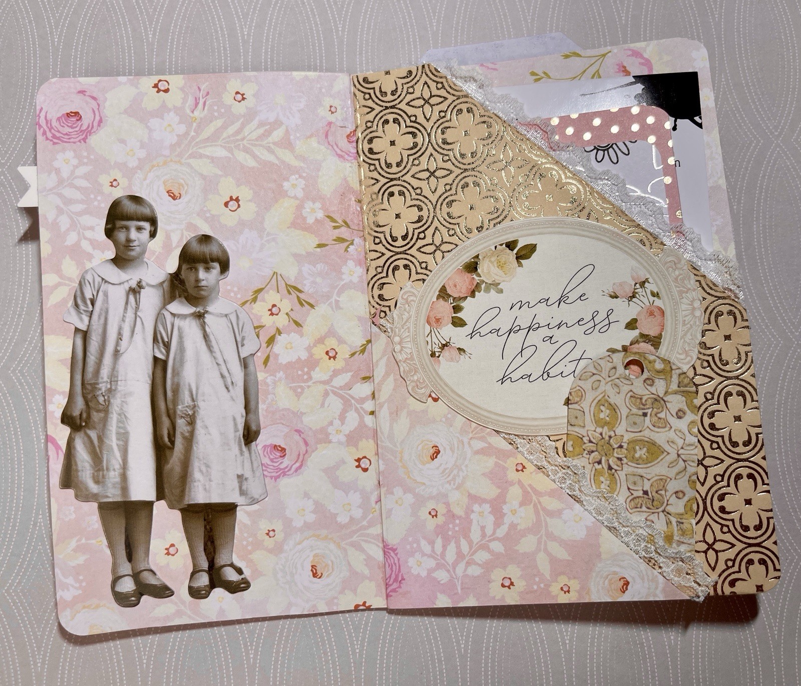 Handmade Junk Journal Folio Joy Themed