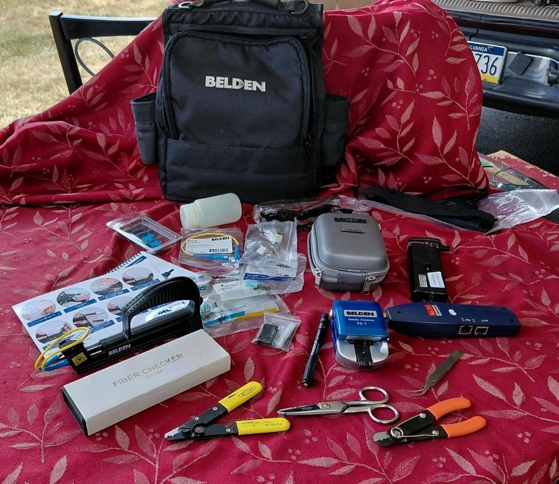 Belden FC-7R Fiber Optic Handy Cleaver,VFL-250 Checker,fiber Express,bag,more