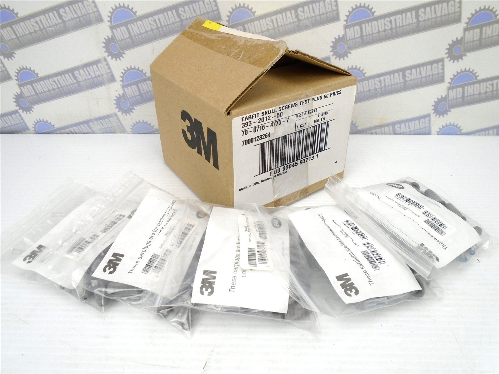 (50 Pair) 3M – 393-2012-50 – E-A-Rfit SKULL SCREWS Test PLUGS – (NEW in CASE)