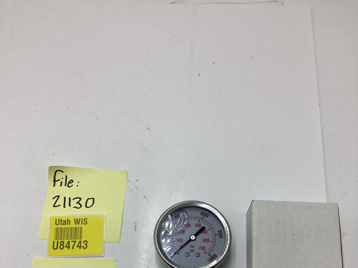 Dynamic Fluid Components Pressure Gauge CF1P-700A 0-10000psi 0-700bar 2.5″