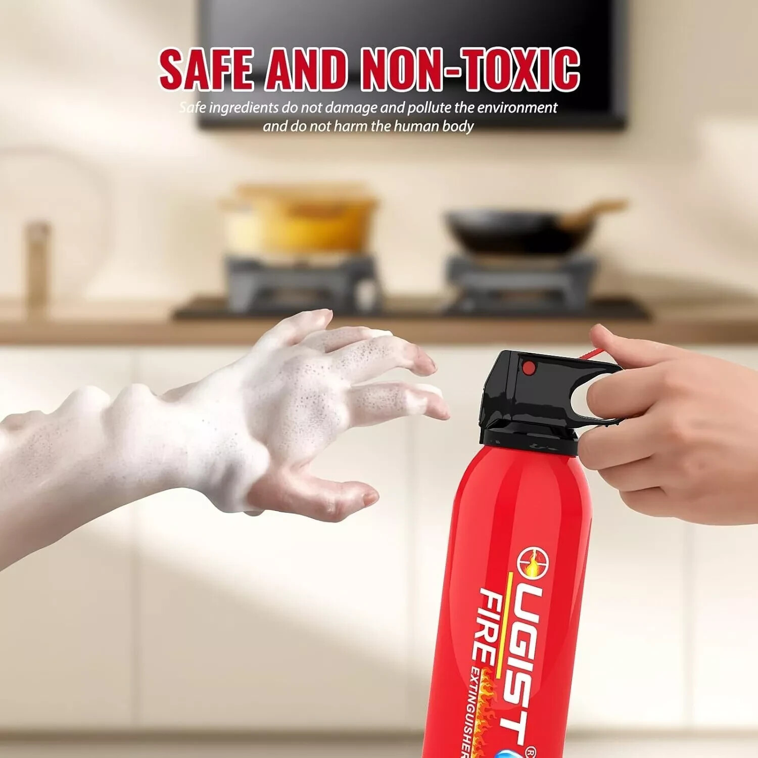 4 In1 Fire Extinguisher with Mount Fire Extinguishers for the House/Car/Kitchen