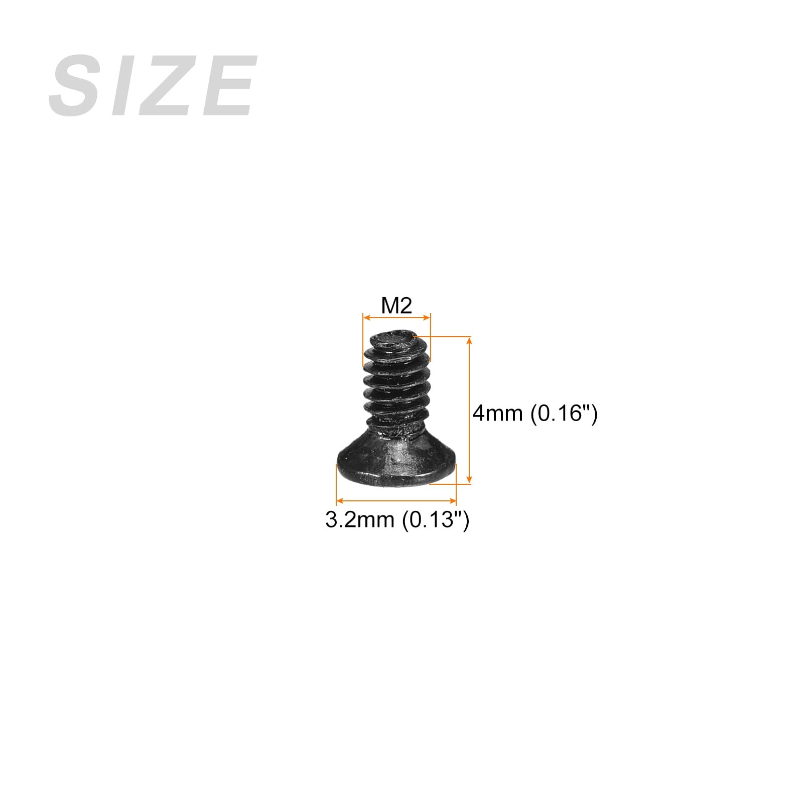 METALLIXITY Phillips Flat Head Screws M2 x 4mm 150Pcs, Carbon Steel Machine S…